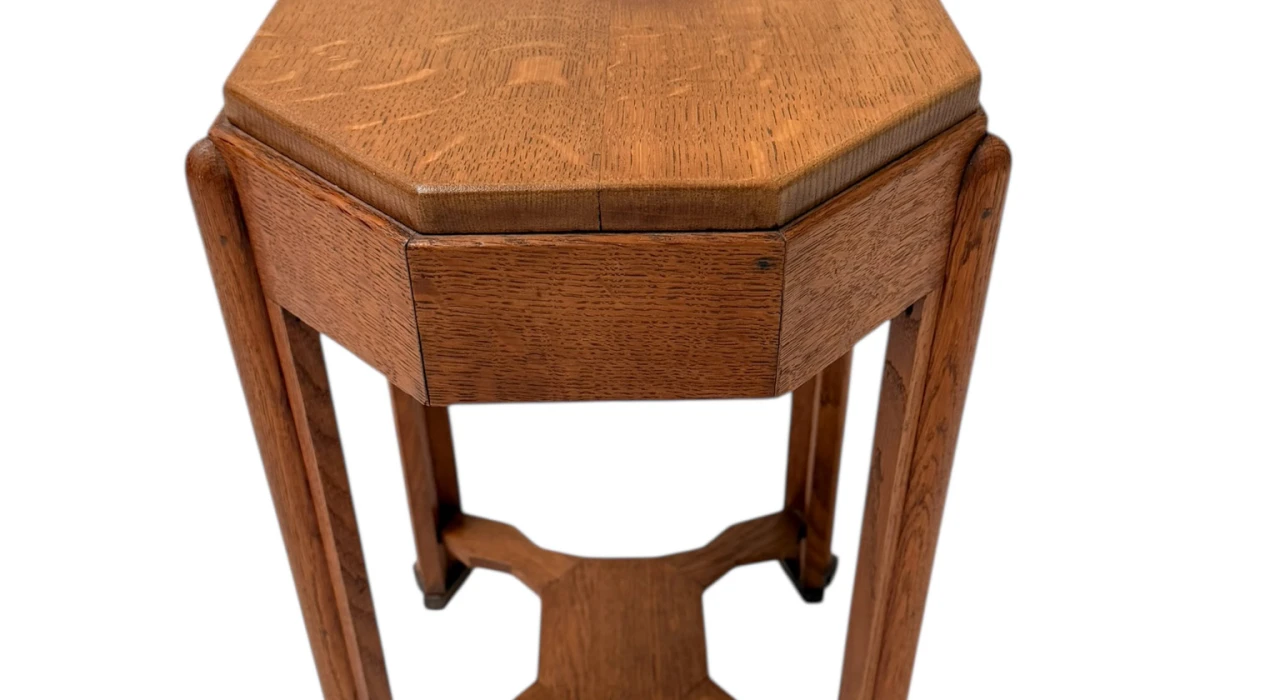 Art Deco Amsterdamse School Octagonal Side Table, 1920s